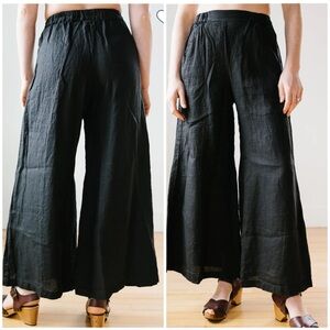 CP Shades Black Wide Leg Linen Pants